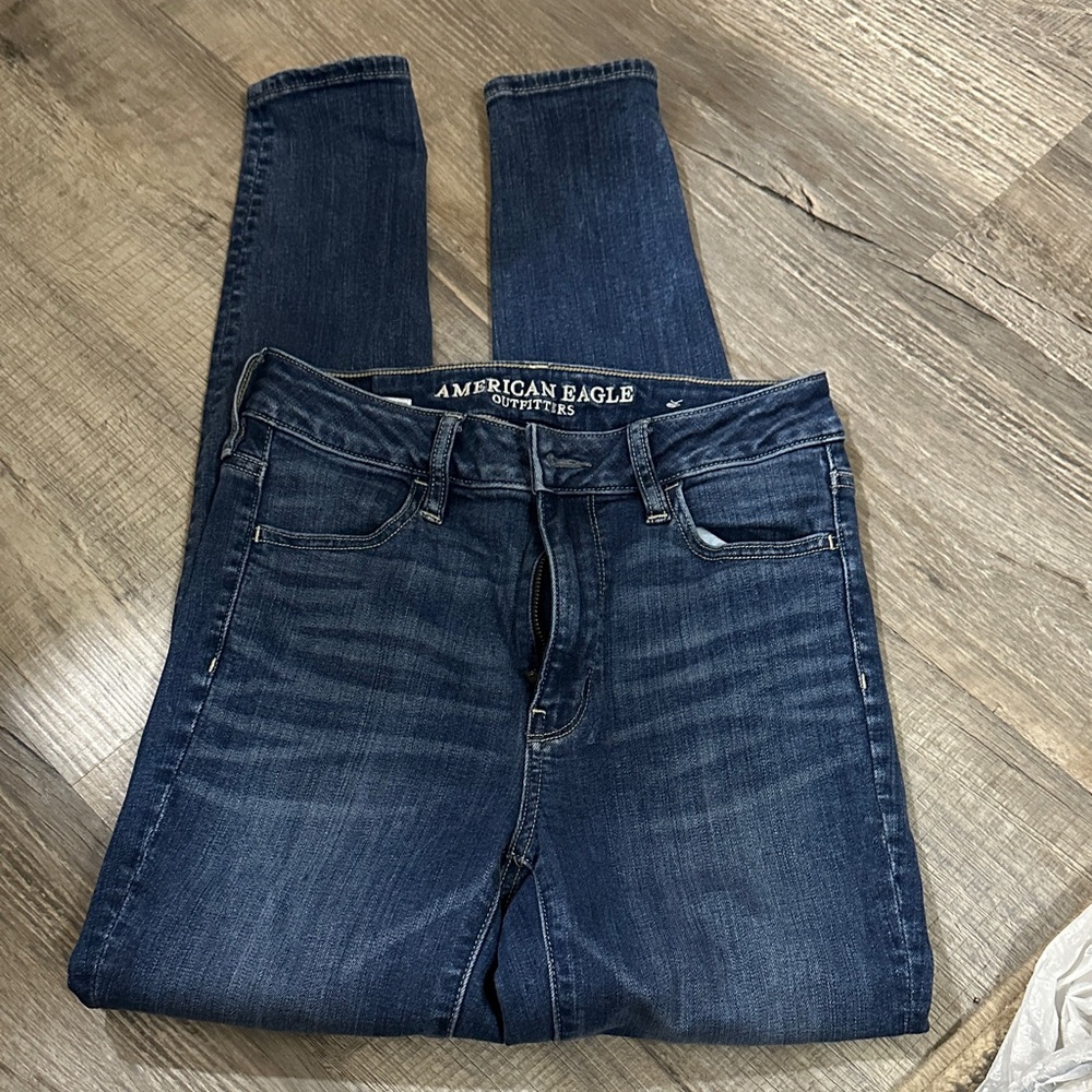 American Eagle Outfitters Women's High Rise Dark Indigo Jeans